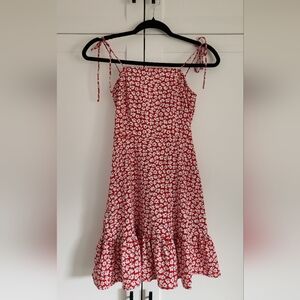 Red and White Floral SunDress